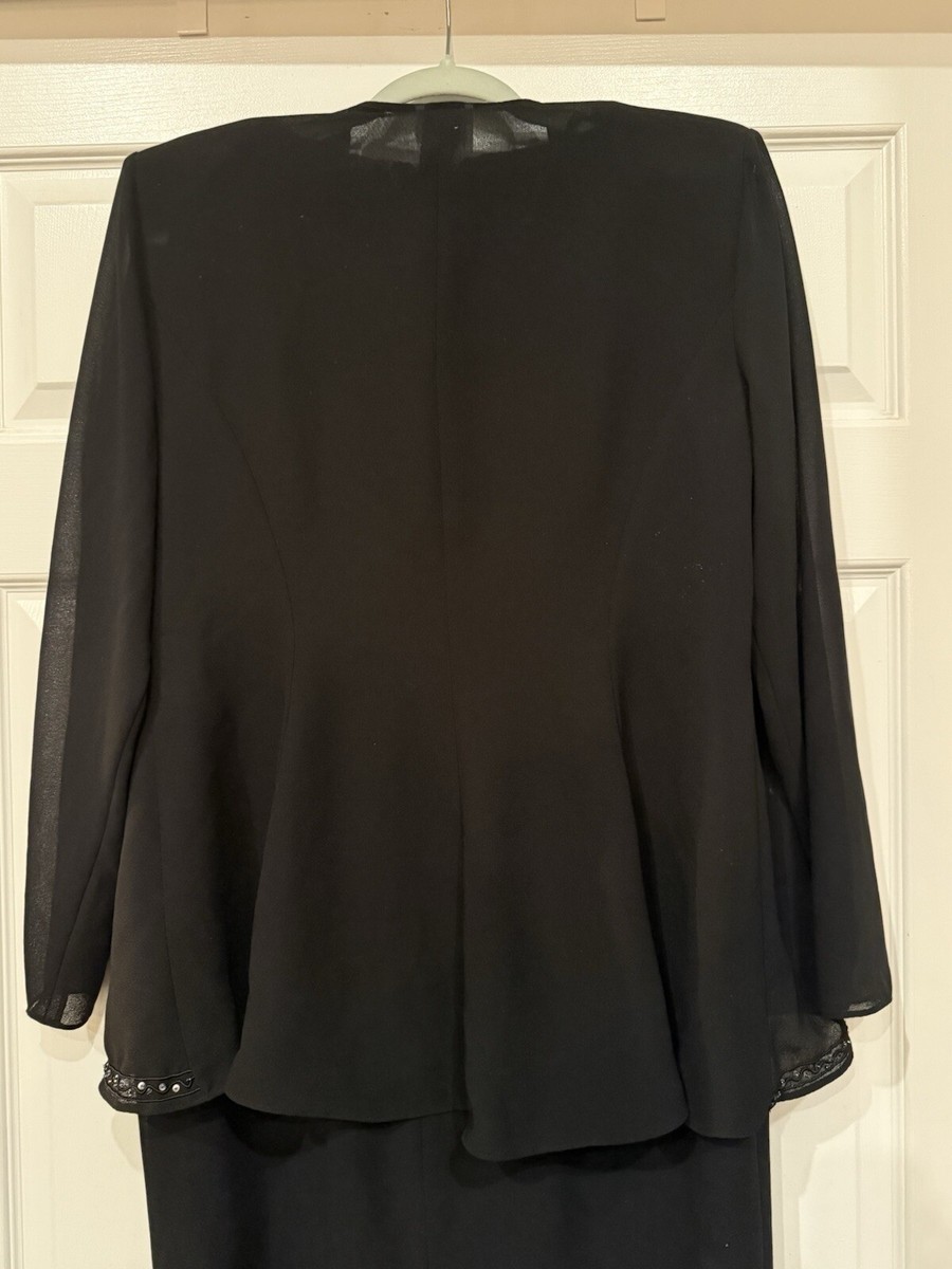 r & m richards beaded jacket dress Sequined Jacket Dress with Solid Tank Dress