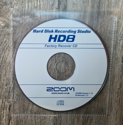 ZOOM HD8 CD BACKUP FACTORY RESET RESTAURATION & VERSION 1.12 UPGRADE SOFTWARE CD