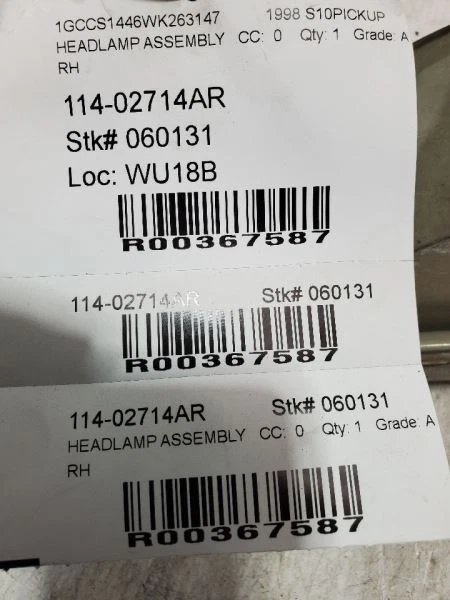 Faro pasajero Chevrolet 98-05 compatible con Blazer S10/Jimmy S15 MPN: 16526218 Foto 4 de 4