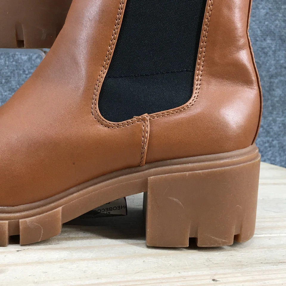 Madden Girl Botas Mujer 8.5 M Tessa Pull On Chelsea Botín Marrón Tacones Foto 4 de 4