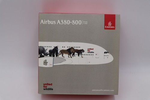 Gemini Jets Emirates Airbus A380 A6-EEI Wildlife #1 GJUAE1550 1:400 RARE
