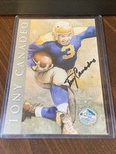 Tony Canadeo 1998 Hall Of Fame Platinum Signature Series Auto Card 2136/2500