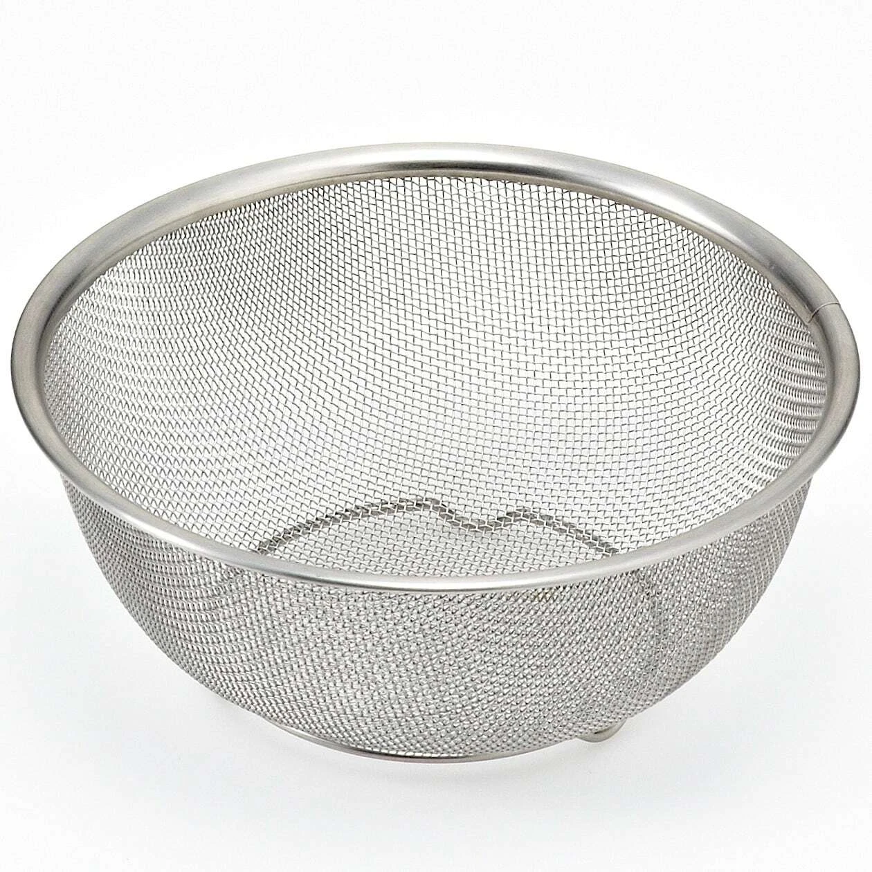 MUJI Stainless Steel Mesh Strainer & Bowl - Thumbnail 4