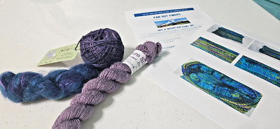 Far Out Fibers - Sky & Mountain Cowl Knitting Kit -Purples - 3 skeins &  pattern