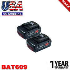 2PCS 18V Battery For Bosch drills Li-ion BAT609 BAT611 BAT612 GSR 18VE-2-LI US 