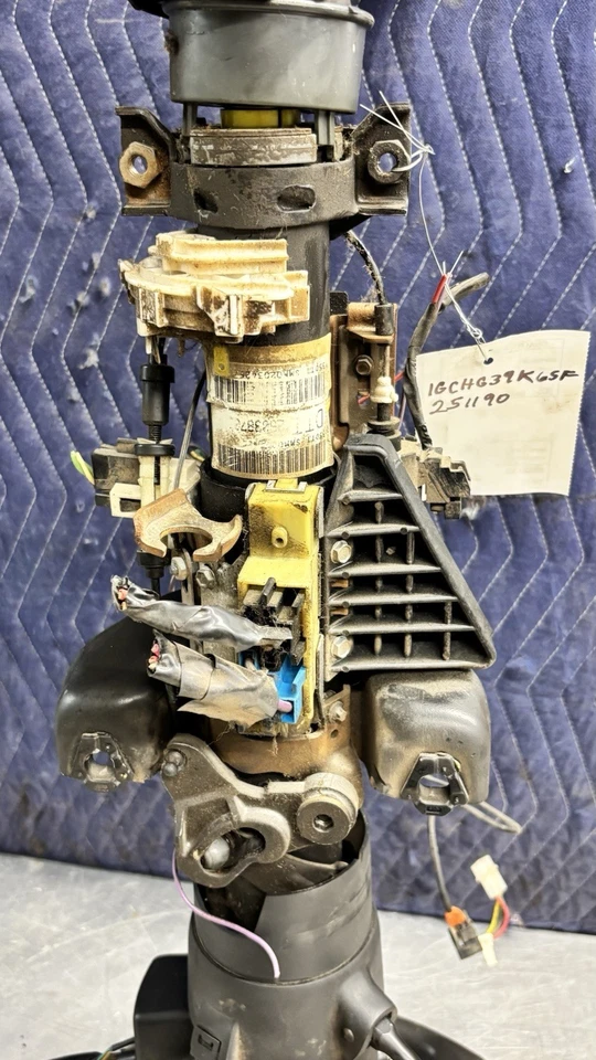 94-96 Chevy GMC G30 Vandura 35 Non Tilt Steering Column Assembly W/Key W/Wheel Foto 3 de 4