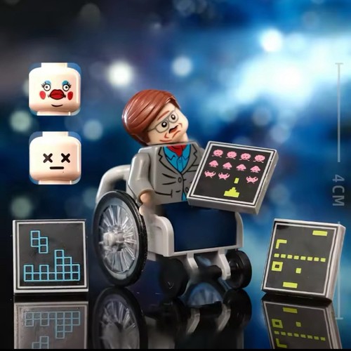Minifigure Mattoncino Stephen Hawking Nuovo Fisico e Cosmologo Scienziato LEGGI! - Foto 2 di 10