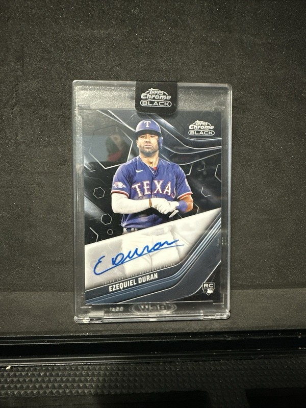2023 TOPPS BLACK CHROME #CBA-ED EZEQUIEL DURAN (RC) AUTO ENCASED TEXAS RANGERS