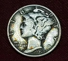 1939-P Mercury Dime 90% Silver Free Shipping