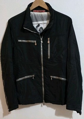 Authier Womens Front Zip Winter Ski Jacket Black Sz US 12 Made In Italy Pockets 