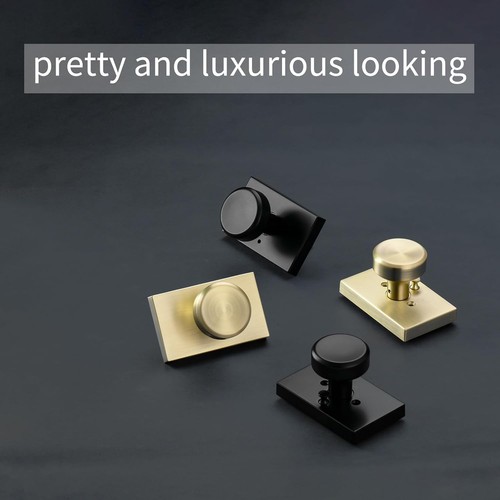 Schwarze Türklinken, Innentürgriffe für Bad & Bett, Schwerlast Türknauf - Bild 7 von 7