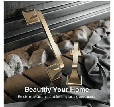 Cobbe Brushed Gold Series 2 Arched Drawer Cabinet Pull-9 In Orig Box W/Hardware