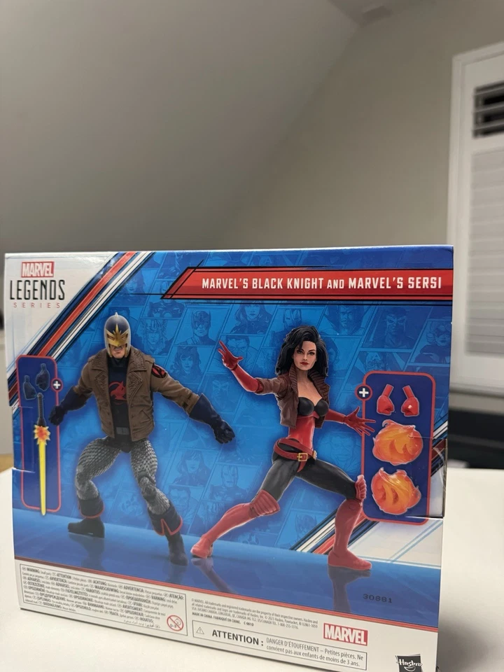 Figura Marvel Legends 60 Aniversario 6" Paquete de 2 Exclusivo Caballero Negro y Sersi Foto 4 de 4