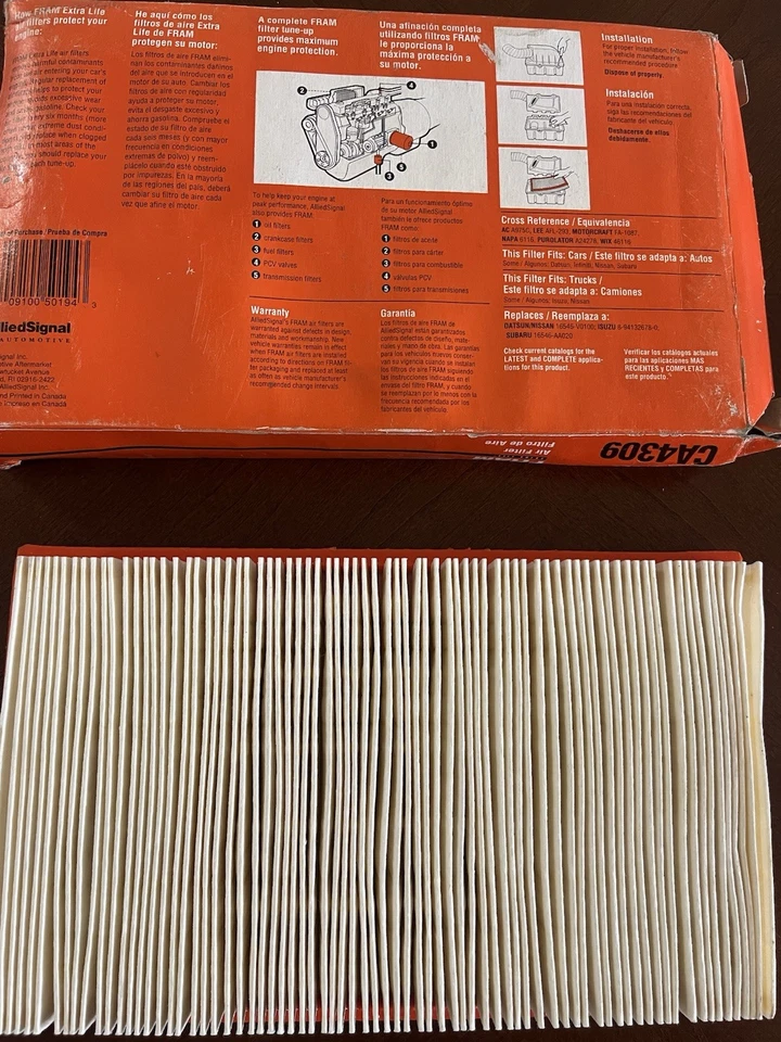 FRAM CA4309 Extra Life Engine Air Filter - Image 2 of 2