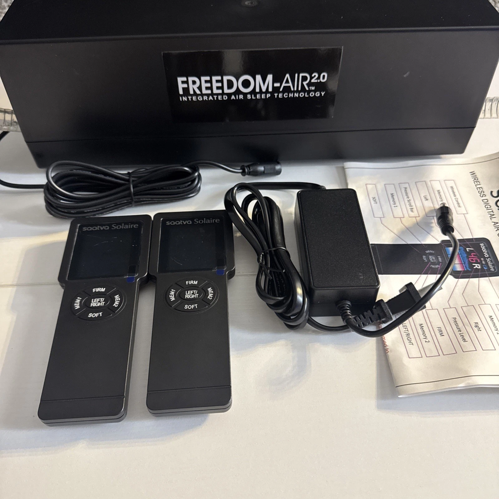 SAATVA Solaire AIR 2.0 Pump SL SURE-Lock Fittings. 2 Wireless Remote (NEW)