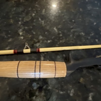 zebco 4045 6' Heavy action rod Wooden Handle USA Made 2 Pc Rod | eBay