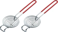 Egg Separator 2-Pack – Food Grade Stainless Steel Yolk & White Tool, Red