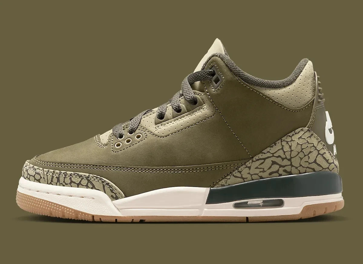 Nike Air Jordan 3 Retro (GS) Family Affair Olive Green 