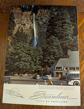 Vintage 50's Union Pacific Trains Streamliner "City of Portland" Menu
