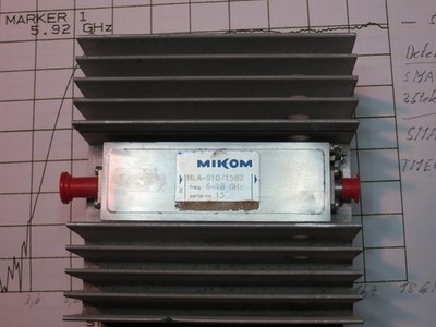 microwave amplifier 6-18GHz, 12V, 50dB