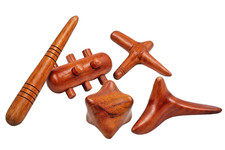 Thai Reflexology Massage Tool Set 5pcs Wooden Foot Hand Body Massage Sticks