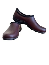 Sloggers Brown Waterproof Classic Rain & Garden Slip on Shoes Made in USA Men 10