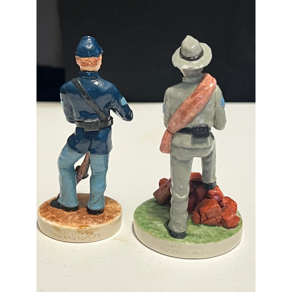 Sebastian Miniatures Union & Confederate Soldiers pintado a mano 1987 50 aniversario Foto 2 de 4