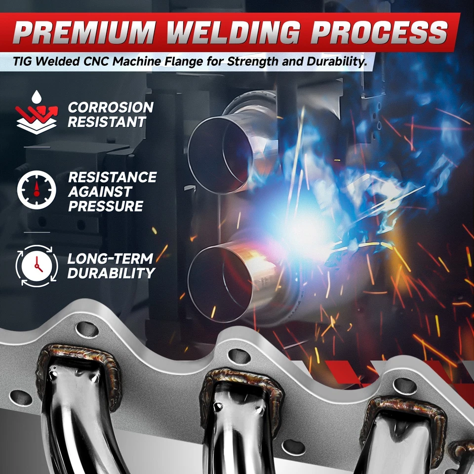 4-2-1 Exhaust Header&Piping for Geo Tracker Suzuki Sidekick 1.6L SOHC 1985-1995 - Image 4 of 4