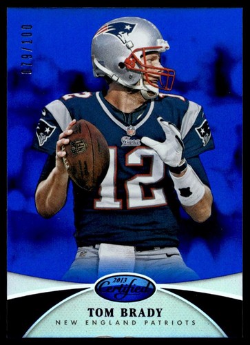 2013 Panini Certified Mirror BLUE Tom Brady 79/100 Patriots #47 A1