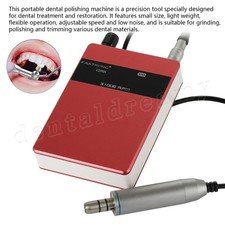 Dental Lab Portable Rechargeable Brushless Micromotor w/DigitalDisplay Red uk