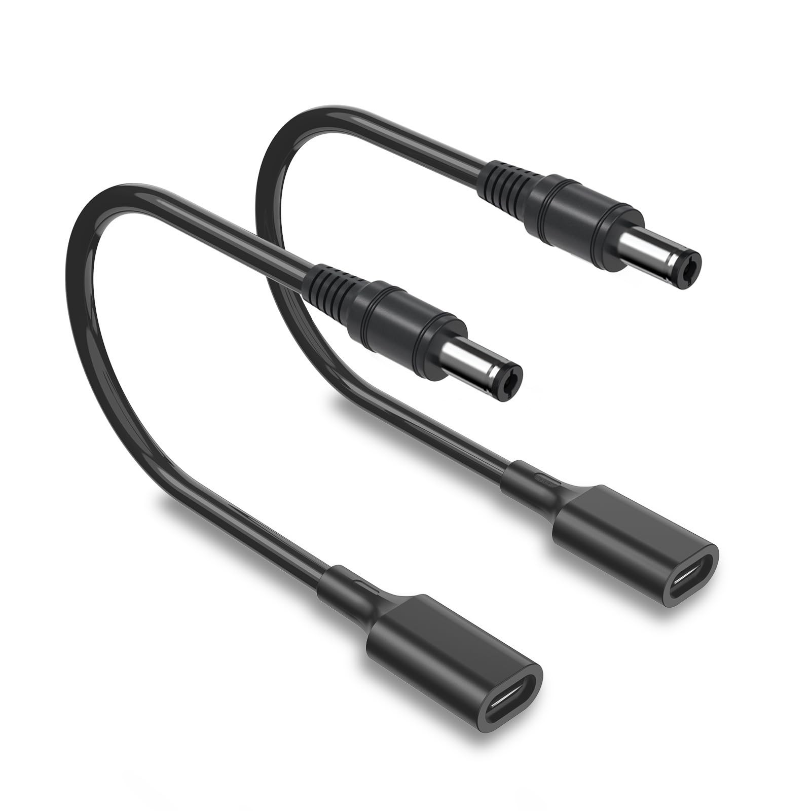 2 PCS 1 FT 5V USBC Female To DC 5.5x2.5mm Male Plug Supply Power Cable Cord-image