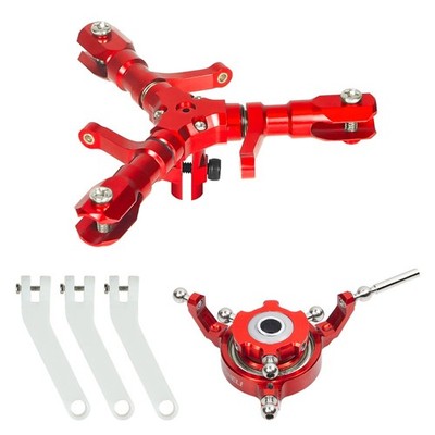 Microheli CNC Aluminum Triple Blade Conversion Set (RED)(For MH-M2V3101T Series)