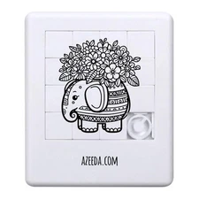 'Elephant Flower Vase' Sliding Puzzle (PZ00032729)