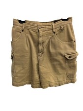 Eddie Bauer Khaki Cotton Cargo Shorts Size 10 Gorpcore Utility