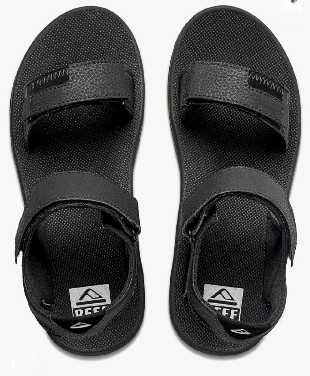 Reef Mens Fanning Baja Black Sandals Shoes Bottle Opener In  display picture 2