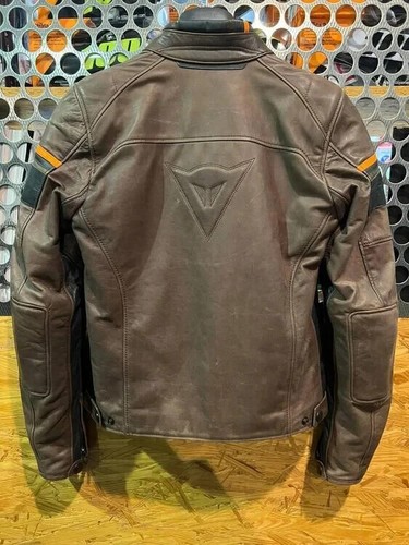 giubbotto moto donna MICHELLE DAINESE marrone/fluo-arancione - Foto 2 di 5