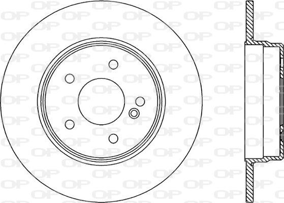 Jeu de 2 disques de frein pour Mercedes Classe C W203 modèles C220 CDI et C270 CDI