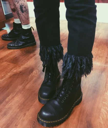 Dr. Martens 8761 BXB Leather Mid Calf Boots Black Fine Haircell Great  Reviews | eBay