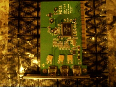 3 port Firewire card with Agere chipset.