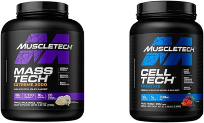Mass Gainer Extreme 2000 Muscle Builder & Creatine Monohydrate Powder Cell-Tech