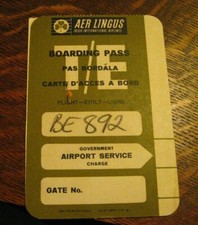 Aer Lingus Vintage Boarding Pass - Vintage Ir...