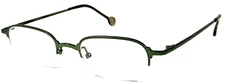 LA EYEWORKS “SCOUT 509” Japan Titanium Green Half Rimless Eyeglasses Frame