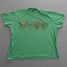 VTG Marvel Mad Engine Wolverine Captain America Spider-Man Hulk T Shirt 2XL