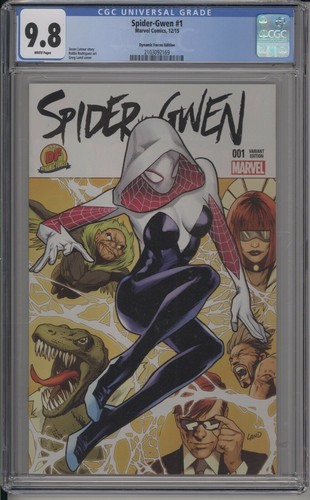 SPIDER-GWEN #1 - CGC 9.8 - DYNAMIC FORCES EXCLUSIVE GREG LAND VARIANT