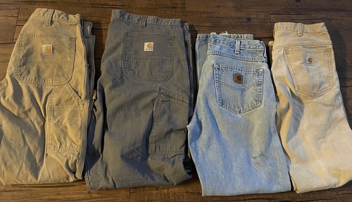 Lot of 4 Carhartt Work Pants Jeans 30 
