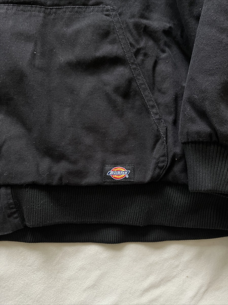 DICKIES Mens Rigid Duck Hooded Jacket Full Zip TJ718BK NWT DICKIES Mens Rigid Duck Hooded Jacket Full Zip TJ718BK NWT