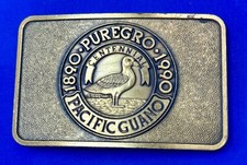 1990 Puregro Pacific Guano Centennial Celebration Vintage Belt Buckle