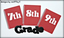 CRAFTECAFE SCHOOL TITLE paper piecing premade scrapbook page die cut WOLFFEY5