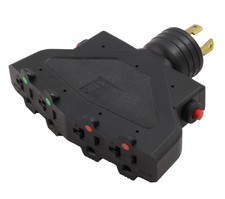 Enchufe macho 30A 125/250V NEMA L14-30 a 4 conectores hembra 20A 125V NEMA 5-20