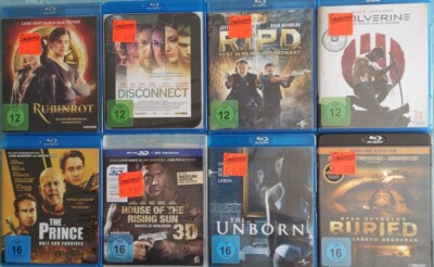 Filmabend gerettet - 8 Blu-ray`s  !